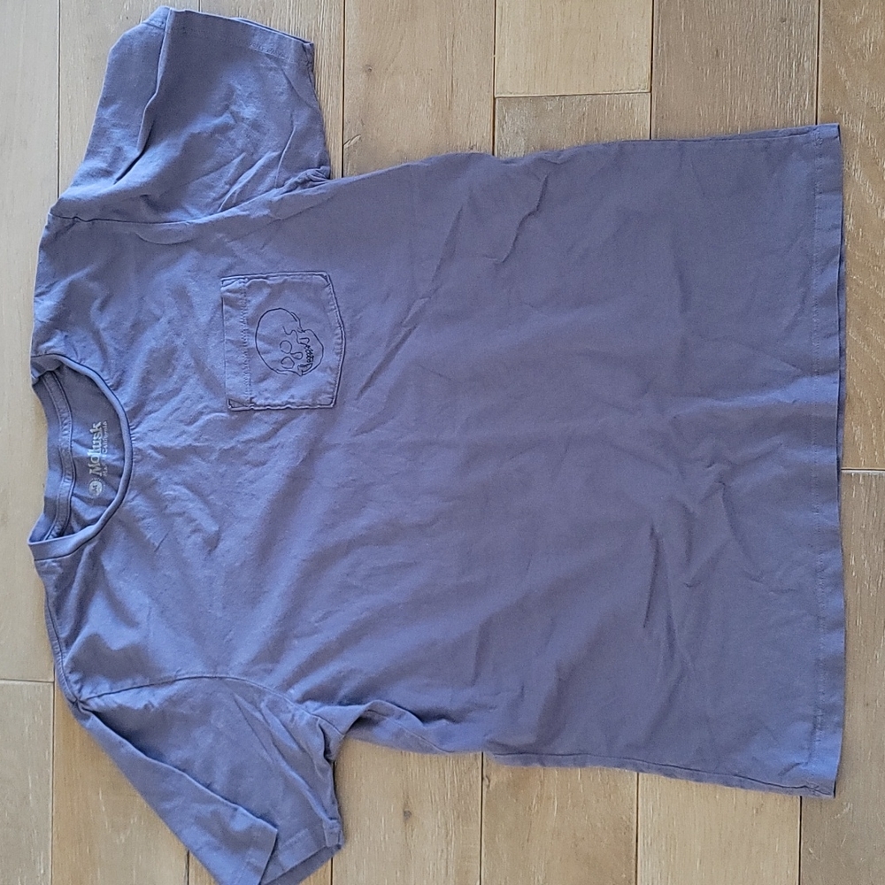 Mollusk Medium Purple Pocket Tee with Black Skull